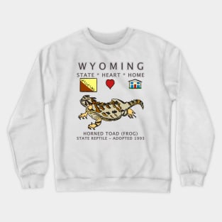 Wyoming - Horned Toad (frog) - State, Heart, Home - state symbols Crewneck Sweatshirt